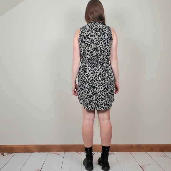 Loft Floral Shift Dress Teal Gray SP - Picture 5 of 12